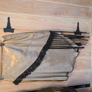 Young essence skirt size small beige and black